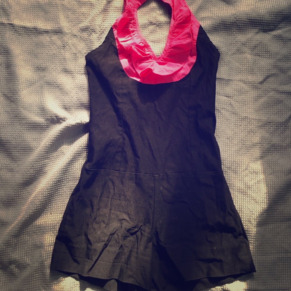 Black /pink romper